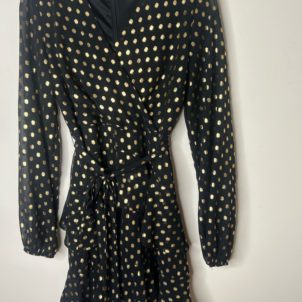 Altar'd State Black Dress with Gold Details